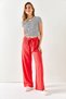 Women's Coral Waist Elasticated Laced Palazzo Linen Trousers PNT-19000219 - 3