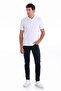 White Comfort Fit Plain 100% Cotton Polo Collar T-Shirt - 2