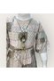 girl child/viscose necklace dress/half sleeve long dress - 3