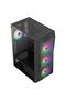 مروحة Falcon V2 مقاس 4 × 12 سم ARGB LED، لوحة جانبية من الزجاج المقسى، حقيبة كمبيوتر للألعاب USB 3.0 ATX - 7