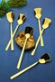 Stainless Steel Gold Luxury Ice Cream and Dessert Spoon Set 6-Piece Gold Color Ice Cream Spoon