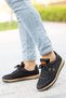 Men's Black Smoked Casual Lace-Up Mesh Anti-Sweat Flexible Sneaker Classic Sports Shoes