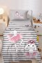 Ballerina Princess Fairy Girl Rabbit Patterned Single Baby Kids Bedding Set
