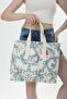 Cloth Bag Blue Flower Pattern Printed Tote Bag - 6