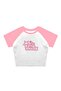 White Harajuku Style Crop Sleeve