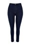 Koyu Mavi Yüksek Bel Esnek Büyük Beden Skinny Jeans TBBSS22JE0075 - 18