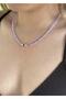 Fish lilac bead enamel women's necklace - 4