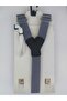 Adjustable 1-9 Years Old Gray Children's Trouser Suspenders and Bow Tie Set - 4