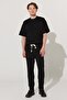 Men's Black Slim Fit Slim Fit Cotton Trousers with Side Pockets - 4