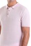 Pink Regular Fit Jacquard Cotton Polo Collar Knitwear T-Shirt - 5