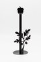 Black Metal Paper Towel Holder - Napkin Holder Upright & Large Size Roll, Pellet Pattern - 4
