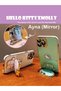 Water Green Hello Kitty Standing Luxury Silicone Case For Vivo Y20s With Gold Detailed Edges - 5