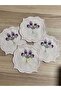 منديل كوكتيل مطرز بزهرة اللافندر 6 قطع - 3