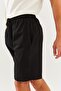 Black Comfortable 100% Cotton Combed Cotton Lace Up Short Trendy Men's Shorts with Pockets - 6