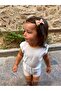 White Baby Bodysuit with Elastic Waist - 4
