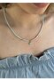 Women's eye shaped sand bead necklace - 2