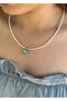 Mother of pearl blue butterfly sand necklace - 3