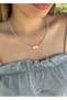 Women's blue mother-of-pearl heart meaningful necklace - 3