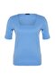 Lilac Fitted Square Collar Camisole Knitted Plus Size Basic T-Shirt Tbbss22Bf0027 - 6