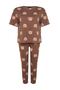 Kahverengi Ayıcık Desenli Örme Pijama Takımı TBBAW23AI00039 - 6