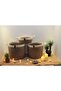 Beige and White Multi-Purpose & Decor Basket - Handled End - 2