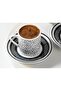 Black Dots Porcelain Set of 2 Coffee Cups 80 Ml Black - 2