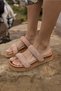 LEROY WOMEN'S ROSE STONE FUSPED SANDALS - 5