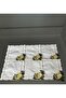 3D LEMON EMBROIDERED COCKTAIL NAPKIN PACK OF 6