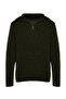 Khaki Regular Fit Wool Zippered Turtleneck Knitwear Sweater Tmnaw22Kz0347 - 6