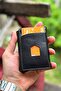 Men's Genuine Leather Black Wallet Retro Napa Real Leather Wallet with Card Mechanism - 3