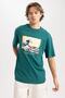 Art Hokusai Comfort Fit Crew Neck Printed Short Sleeve T-Shirt A8920ax23sm - 3