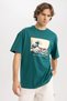 Art Hokusai Comfort Fit Crew Neck Printed Short Sleeve T-Shirt A8920ax23sm - 4