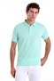 Green Comfort Fit Plain 100% Cotton Polo Collar T-Shirt - 4