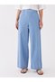 Elastic Waist Wideleg Women's Jean Trousers - 3