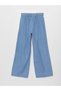 Elastic Waist Wideleg Women's Jean Trousers - 5