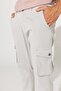 Men's Stone Slim Fit Narrow Cut Cargo Pocket Cotton Flexible Trousers - 3