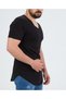 Men's Open Collar Oval Cut Basic T-Shirt - 2