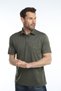 Men's Oversize Shirt Collar T-Shirt Plain Khaki Color Casual Pocket Detailed - 7