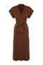 Dark Brown Belted Long Knitwear Sweater Dress TCTAW24UV00020 - 7