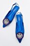 GEVEL Sax Blue Satin Women's Ballerinas - 2