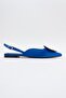 GEVEL Sax Blue Satin Women's Ballerinas - 6