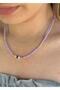 Fish lilac bead enamel women's necklace - 6