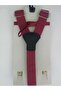 Adjustable 1-9 Years Old Claret Red Children's Trouser Suspenders and Bow Tie Set - 4