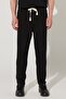 Men's Black Slim Fit Slim Fit Cotton Trousers with Side Pockets