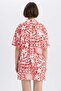 Oversize Fit Printed Short Sleeve Shirt A9136ax23sm - 8