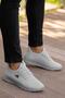 Men's Gray Casual Comfortable Lace-Up Sports Shoes Mesh Anti-Sweat High Sole Sneaker - 3