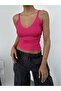Women's Curved Crop Knitwear Blouse - 2