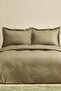 Uniq 100% Cotton Double Satin Duvet Cover Set Khaki