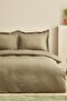 Uniq 100% Cotton Double Satin Duvet Cover Set Khaki - 3