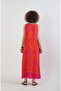 Fuchsia Orange Palm Tree Pattern Dress - 4